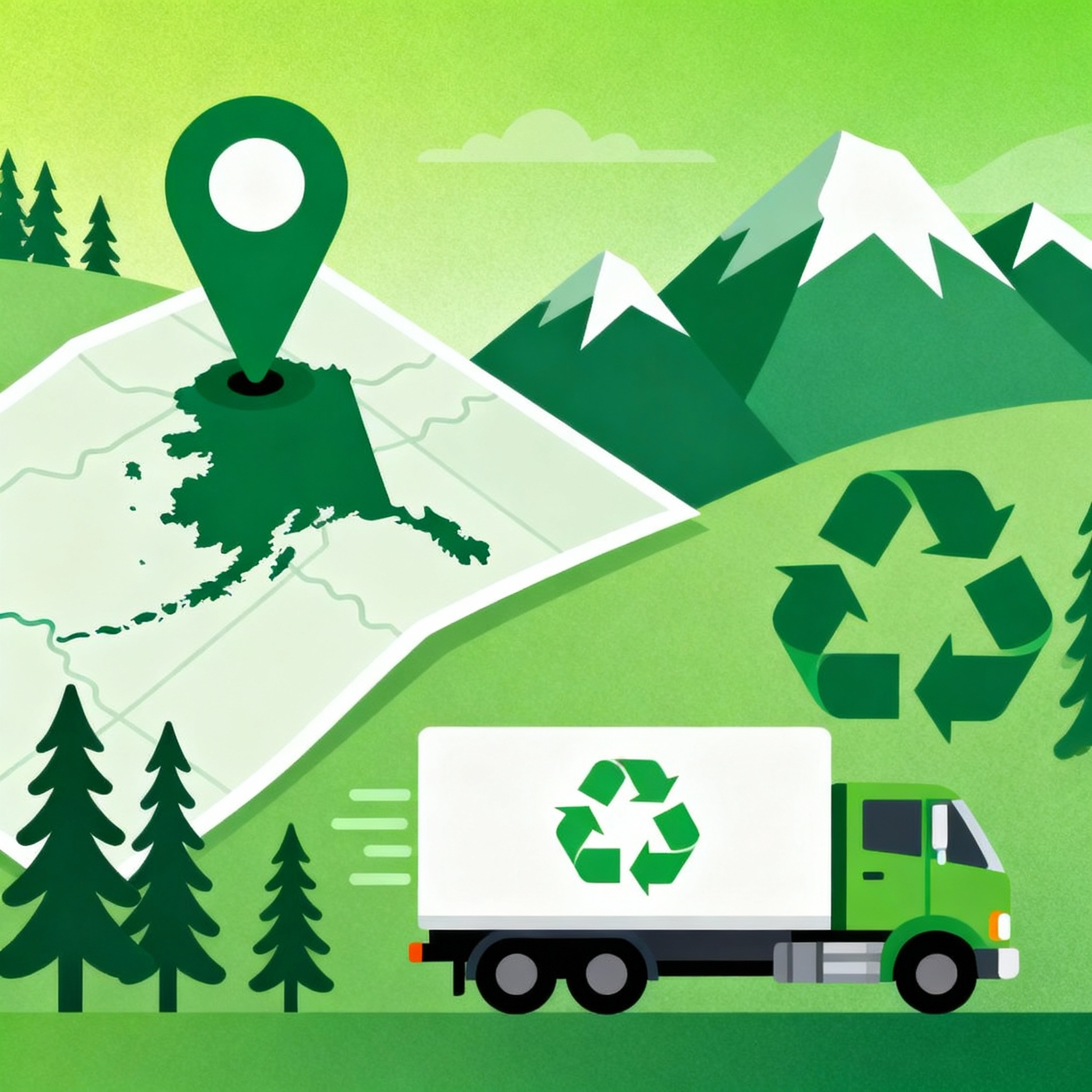 Energy-efficient insulated home in snowy Alaskan landscape